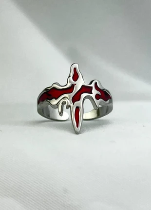 Bague Croix Rouge Punk Gothique Y2K Rock Réglable, marque: CHROME, état: Très bon état, taille: Ajustable, 12,00 €, 13,30 € Protection acheteurs (Pro) incluse