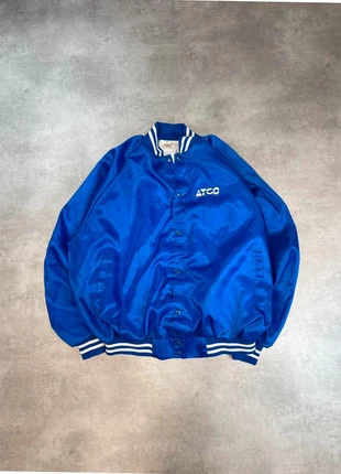 Baseball jacket USA bleu imprimé workwear Vintage, merk: Vintage Dressing, staat: Goed, maat: XXL, € 14,90, € 16,35 inclusief Kopersbescherming Pro