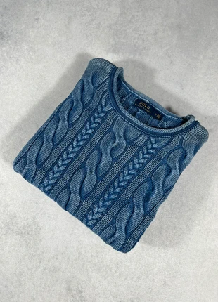 Pull Cable Knit Crewneck Ralph Lauren / Blue / Man / M / 100% cotton - Torsadé Homme Bleu, merk: Ralph Lauren, staat: Heel goed, maat: M, € 49,90, € 53,10 inclusief Kopersbescherming