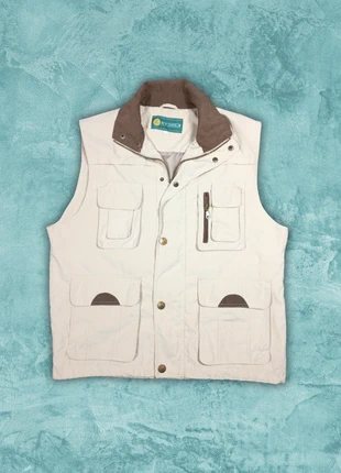 Gilet de pêche sans-manche - Rétro décontracté - multi-poches - vintage - L, merk: New Fashion, staat: Heel goed, maat: L, € 5,00, € 5,95 inclusief Kopersbescherming