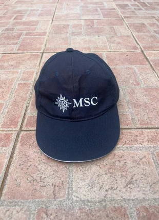 Casquette vintage MSC noir brodé blanc 100% coton 90s 00s Y2K, brand: Vintage Dressing, condition: Very good, size: One size, €7.00, €8.05 includes Buyer Protection