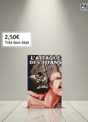 L'Attaque Des Titans - Tome 02, zustand: Sehr gut, 2,50 €, 3,33 € beinhaltet Vinted-Käuferschutz Pro