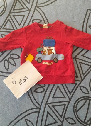 T-shirt manche longue, zustand: Sehr gut, größe: 3-6 Monate / 62, 1,00 €, 1,75 € inklusive Vinted-Käuferschutz