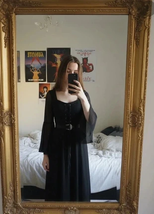 Robe Longue Noire Gothique – Élégante / Witchy / Romantique / Soirée Chic, marca: Atelier Ysée, estado: Muito bom, tamanho: M / 38 / 10, €49.99, €53.19 inclui Proteção do Comprador Pro