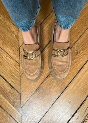 Mocassins beige chaîne dorée, brand: Daim, condition: Very good, size: 38, €55.00, €58.45 includes Buyer Protection