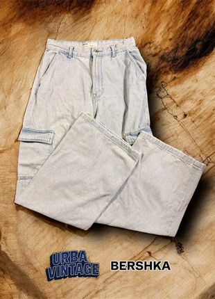 Pantalones Cargo Bershka Cargo Pants Light Denim 00’s Vintage Baggy Fit Streetwear Premium Quality, marque: Bershka, état: Très bon état, taille: M, 9,95 €, 11,15 € Protection acheteurs incluse