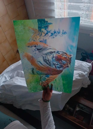 Magnifique tableau 3 D tigres, zustand: Sehr gut, 4,99 €, 5,94 € inklusive Vinted-Käuferschutz