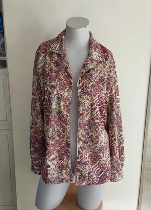 Surchemise veste légère chemise imprimée   T 40, merk: Vintage Dressing, staat: Nieuw zonder prijskaartje, maat: L / 40 / 12, € 7,99, € 9,09 inclusief Kopersbescherming