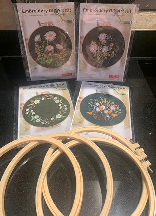 X4 Flower Embroidery DIY kits, brand: Embroidery DIY kit, condition: New with tags, £10.00, £11.20 includes Buyer Protection