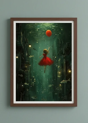 Fantasy canvas poster 30x40cm, merk: NO LABEL, staat: Heel goed, € 20,00, € 21,70 inclusief Kopersbescherming