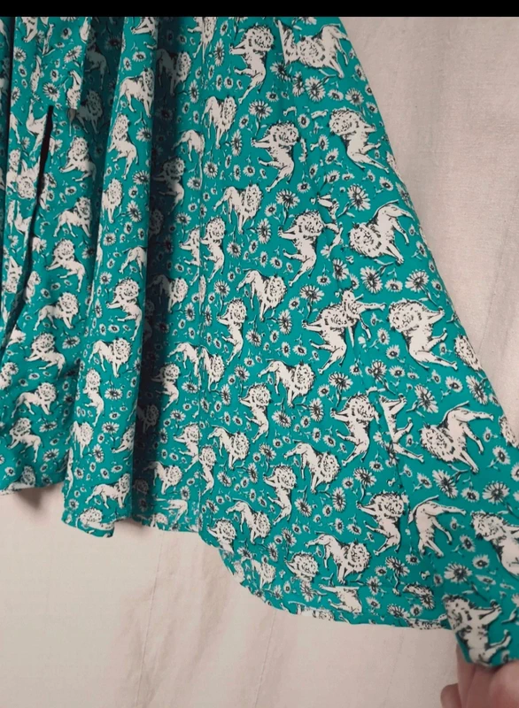 Robe fluide verte à motifs animal 38 - photo numéro 2