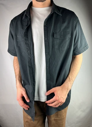 Chemise manche courte vanhenseu studio slim fit unie noir taille XL, brand: Vintage Dressing, condition: Very good, size: XL, €7.00, €8.05 includes Buyer Protection