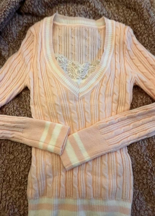 Y2K Pink Knitted V-Neck Jumper – 2000s Summer Roberts / OC Inspired - Size XS, brand: Vintage Boutique, condition: New without tags, size: XS / UK 4-6, £22.50, £24.33 includes Buyer Protection