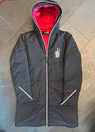 Love Moschino Herren Wintermantel – Neu & Ungetragen – Schwarz/Rot – inkl. Original Kleiderbügel, brand: Moschino, condizioni: Nuovo senza cartellino, taglia: L, €58.00, €61.60 include la Protezione acquisti