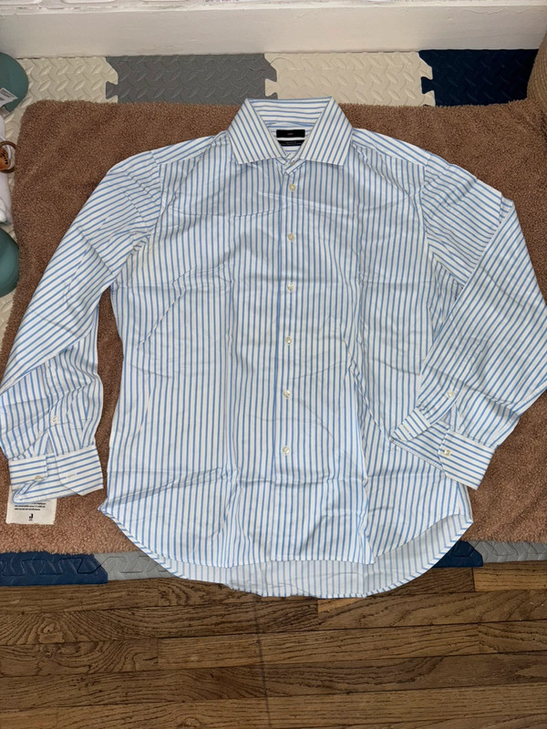 Chemise à rayures bleu homme Zara - photo numéro 2