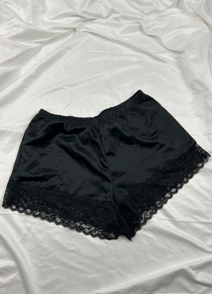 Mini short taille basse satin dentelle lingerie low rise shorty 90s y2k vintage jorts, brand: y2k, condition: Very good, size: S / 36 / 8, €15.00, €16.45 includes Buyer Protection Pro