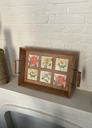 Joli plateau vintege dessin fleur style bohème, marque: CASA, état: Très bon état, 13,00 €, 14,35 € Protection acheteurs incluse