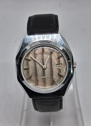 Montre vintage mécanique argenté bracelet cuir Cadran sol de lune, brand: Vintage, condition: Very good, size: 30–38 mm, €30.00, €32.20 includes Buyer Protection Pro