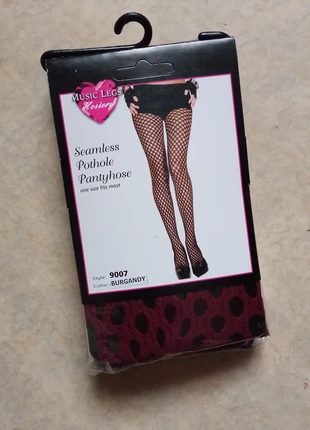 Collant grand filet bordeaux Music Legs, marca: Music Legs, estado: Muy bueno, tamaño: Talla única, 4,95 €, 5,90 € Protección al comprador Pro incluida