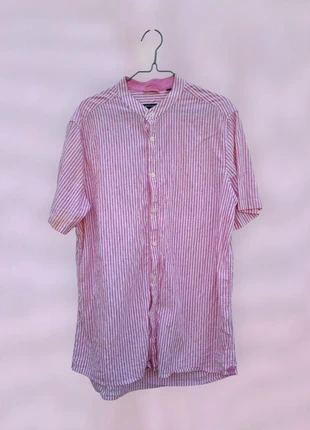 Chemise rayée rose et blanche col Mao Burton  - taille L, brand: Burton, condition: Very good, size: L, €2.00, €2.80 includes Buyer Protection