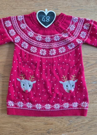 Kersttrui kerst trui rendier maat 68, staat: Goed, maat: 6-9 maanden / 68 cm, € 4,00, € 4,90 inclusief Kopersbescherming