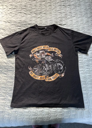Men’s graphic biker T-shirt, ‘Don’t mess with old bikers’ T-shirt, size large, 44 inch chest, brand: Unbranded, condition: Very good, size: L, £6.00, £7.00 includes Buyer Protection
