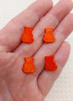 Bouton de couture ourson rouge 13mm acrylique - 4pcs A0916, marca: Mercerie Syllikan, estado: Muy bueno, 1,00 €, 1,75 € Protección al comprador Pro incluida