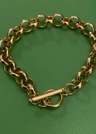 Bold 18K Gold Plated Belcher Bracelet for Men – 10mm Rolo Chain, 22.5 cm, brand: Premium 18K gold plated belcher bracelet with a bo, condition: Very good, £8.99, £10.14 includes Buyer Protection