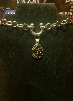 bones and piercings necklace choker, merk: Handmade, staat: Nieuw zonder prijskaartje, € 18,00, € 19,60 inclusief Kopersbescherming