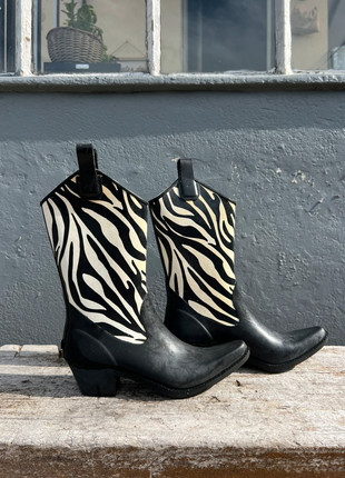 Bottes de pluie style santiag zébrée - Y2K- Vintage, marca: Vintage Dressing, estado: Muito bom, tamanho: 38, €55.00, €58.45 inclui Proteção do Comprador