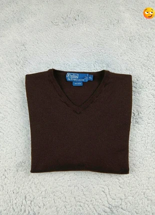 Pull sweat Col V Ralph Lauren Marron Pur laine - Taille XL - Enfant, brand: Ralph Lauren, condition: Very good, size: XL, €24.90, €26.85 includes Buyer Protection Pro
