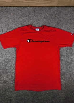 T-shirt épais 100% coton manche courte logo brodé manche Champion Homme - Taille L - Rouge, marca: Champion, estado: Muito bom, tamanho: L, €8.00, €9.10 inclui Proteção do Comprador Pro