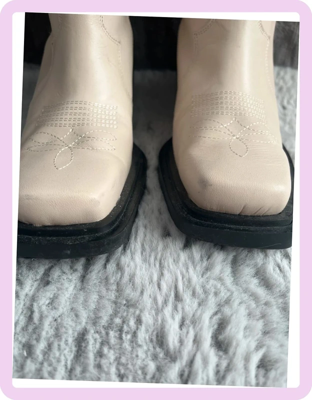 Bottes Hautes Alohas Beige Pointure 35 – Style Cowboy / Santiags – Bon État - photo numéro 3