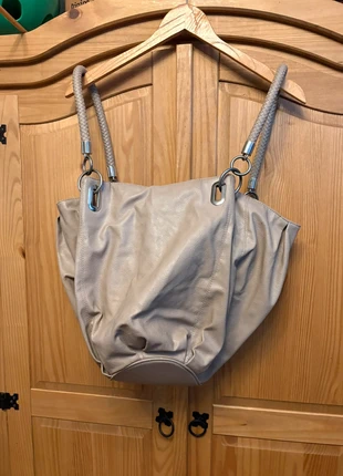 Stylish Taupe Faux Leather Shoulder Bag with Braided Straps, brand: NO LABEL, condition: Very good, £4.99, £5.94 includes Buyer Protection