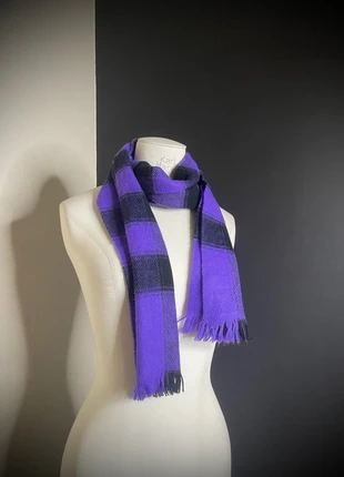 Écharpe vintage à carreaux et frange/ violette / purple scarf bufanda, marque: Vintage Dressing, état: Très bon état, 5,00 €, 5,95 € Protection acheteurs (Pro) incluse