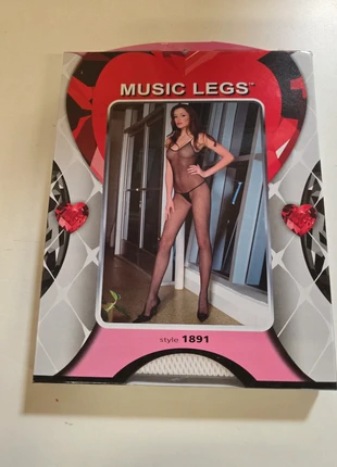 Bodystocking resille Blanc TU, marca: Music Legs, estado: Nuevo con etiquetas, tamaño: Talla única, 2,00 €, 2,80 € Protección al comprador incluida