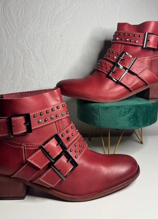 Bottines à talons cuir rouge Zadig & Voltaire biker chic métal rock luxe made in Spain 38, brand: Zadig & Voltaire, condition: New without tags, size: 38, €250.00, €263.20 includes Buyer Protection