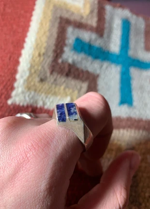 Bague navajo vintage sterling argent lapis southwest western, brand: Navajo, condition: New without tags, size: 21.8 mm Ø, €89.00, €94.15 includes Buyer Protection Pro