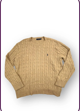 Pull col rond torsadé beige Polo Ralph Lauren taille XXL, marca: Ralph Lauren, estado: Muito bom, tamanho: XXL, €65.00, €68.95 inclui Proteção do Comprador