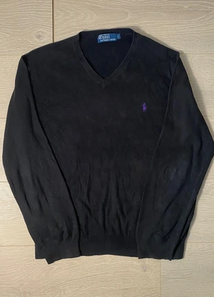 Pull Polo Ralph Lauren noir logo violet col V, marca: Ralph Lauren, estado: Bueno, tamaño: L, 20,00 €, 21,70 € Protección al comprador Pro incluida