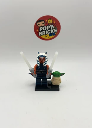 Figurine type LEGO – Ahsoka Tano – Star Wars – Jedi rebelle – Double sabres & bébé Yoda, brand: Star Wars, condition: Very good, size: Preemie, up to 44cm, €3.79, €4.68 includes Buyer Protection