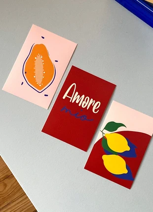 Pack de 3 affiches mini – Amor Mio, brand: Dolce Vita, condition: New without tags, €10.00, €11.20 includes Buyer Protection