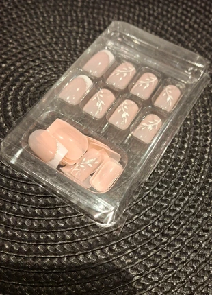 Paire de Faux Ongles Rose et Blanc à feuilles, marca: Faux ongles, estado: Nuevo con etiquetas, 5,00 €, 5,95 € Protección al comprador incluida