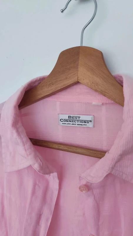 Chemise rose pâle 100% coton baby rose 44 - photo numéro 2