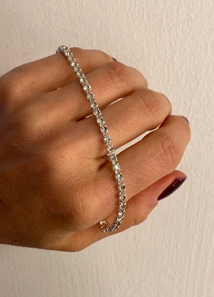 Bracciale argentato con strass, marke: Bijou Brigitte, zustand: Sehr gut, 7,00 €, 8,05 € inklusive Vinted-Käuferschutz