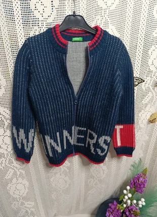 👶🏻 Casaco Benetton Malha Azul Marinho Vermelho Tamanho 4/5 Anos Em Óptimo Estado, marque: Benetton, état: Très bon état, taille: 4 ans / 104 cm, 6,00 €, 7,00 € Protection acheteurs incluse