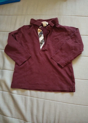 Pull polo manches longues Burberry aubergine, marke: Burberry, zustand: Sehr gut, größe: 12-18 Monate / 80, 5,00 €, 5,95 € inklusive Vinted-Käuferschutz