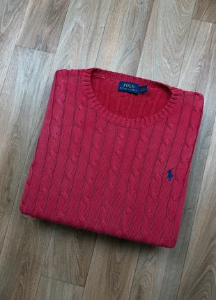 Pull torsadé tressé cable knit Ralph Lauren rouge col rond taille XL 100% coton, marque: Ralph Lauren, état: Bon état, taille: XL / 42 / 14, 29,00 €, 31,15 € Protection acheteurs (Pro) incluse