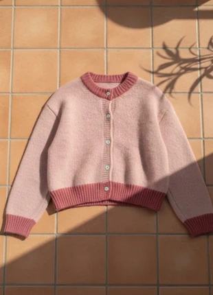 Gilet bicolore rose doux col rond maille moelleuse cosy hiver | Taille M, marque: Lioria, état: Très bon état, taille: M / 38 / 10, 42,99 €, 45,84 € Protection acheteurs incluse