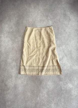 Gonna in lino, marque: Sara Glenzer, état: Très bon état, taille: XXL / 44 / 16, 14,00 €, 15,40 € Protection acheteurs incluse